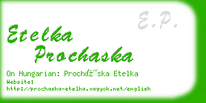 etelka prochaska business card